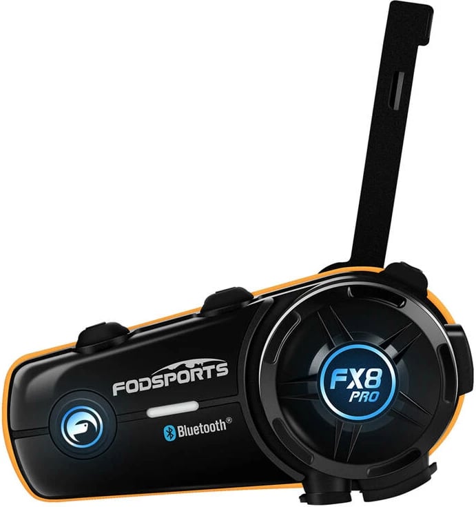 Interkom për motoçikletë Fodsports FX8 Pro, Bluetooth 5.0, i zi