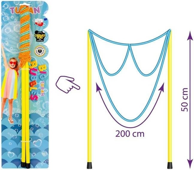 Litar flluskash TUBAN Bubble String, për fëmijë, Mix ngjyra