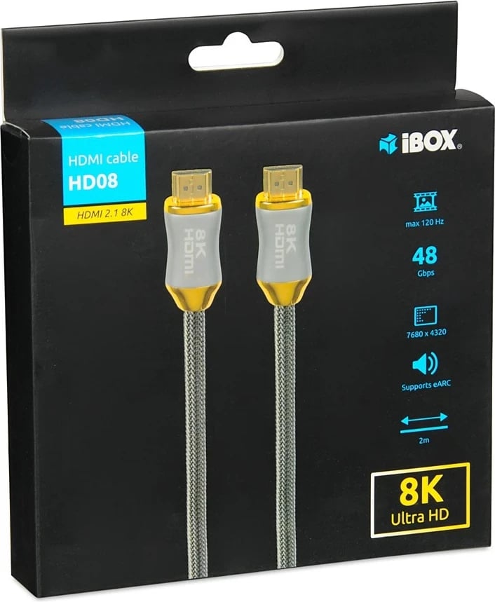 Kabllo HDMI I-BOX HD08 HDMI 2.1 8K, 2M