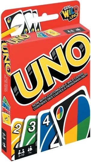 Lojë letra UNO Mattel W2085, set 112 letra, shumëngjyrëshe