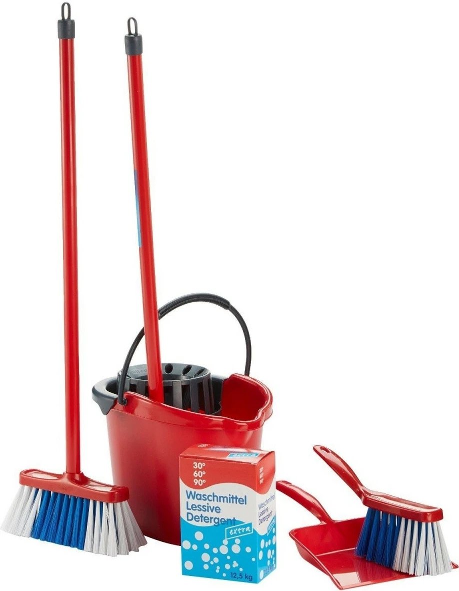 Karrocë lodër për pastrim Klein Vileda Cleaning Cart 2, me aksesorë, Gri/E kuqe, set
