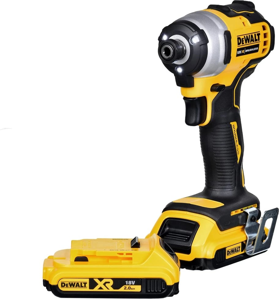 Makine goditëse DeWALT DCF809D2T me bateri 18V, 2Ah, 3200 RPM, zezë/verdhe Makine goditëse DeWALT DCF809D2T me bateri 18V, 2Ah, 3200 RPM, zezë/verdhe