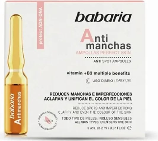 Ampula kundër njollave Babaria Anti-Spots, uniseks, 5x2ml