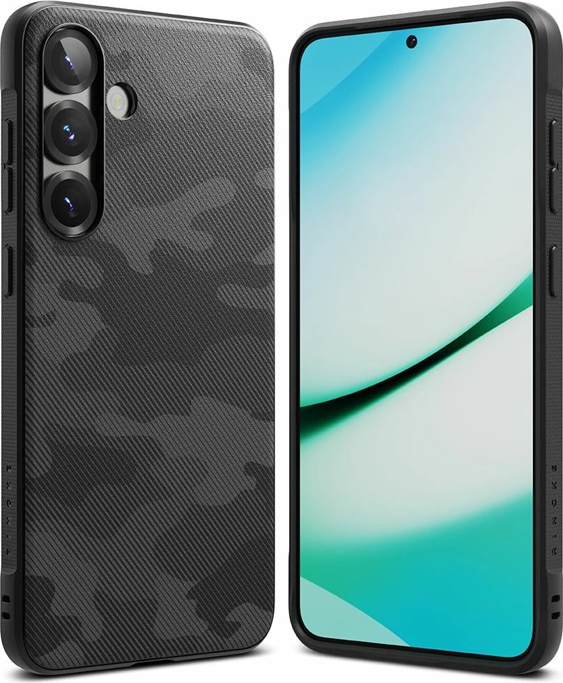 Mbështjellës Ringke Onyx për Samsung Galaxy S25, Black Camo