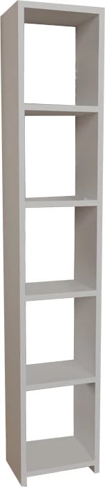 Bibliotekë kolone Barzine, ngjyrë e bardhë, 27.6x19.5x150cm