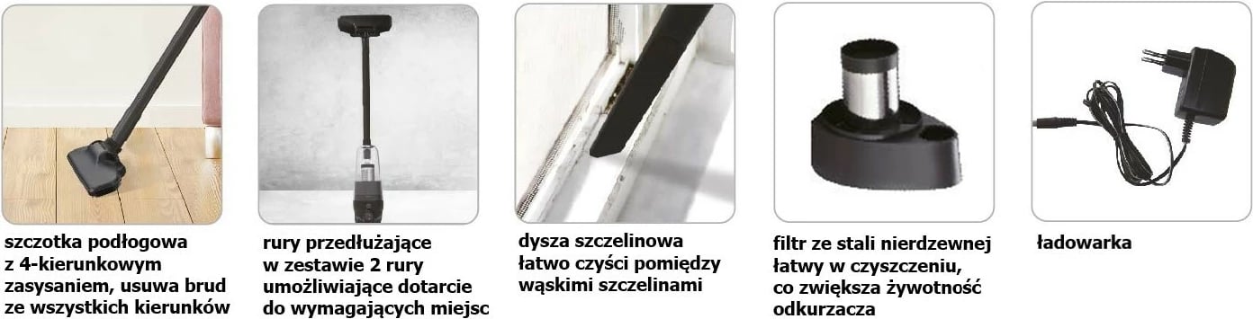 Fshesë me korrent vertikale pa kabllo 2‑në‑1, Feel-Maestro, MR-615, 100W, 6.5 kPa, 0.5 L, 20 min, karikim 3h, ciklon pa qese, e zezë