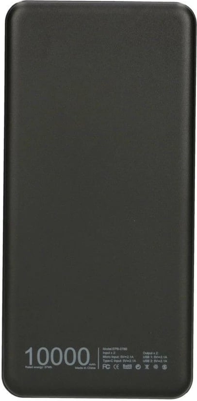 Powerbank Extralink EPB-078B, 10000 mAh, e zezë