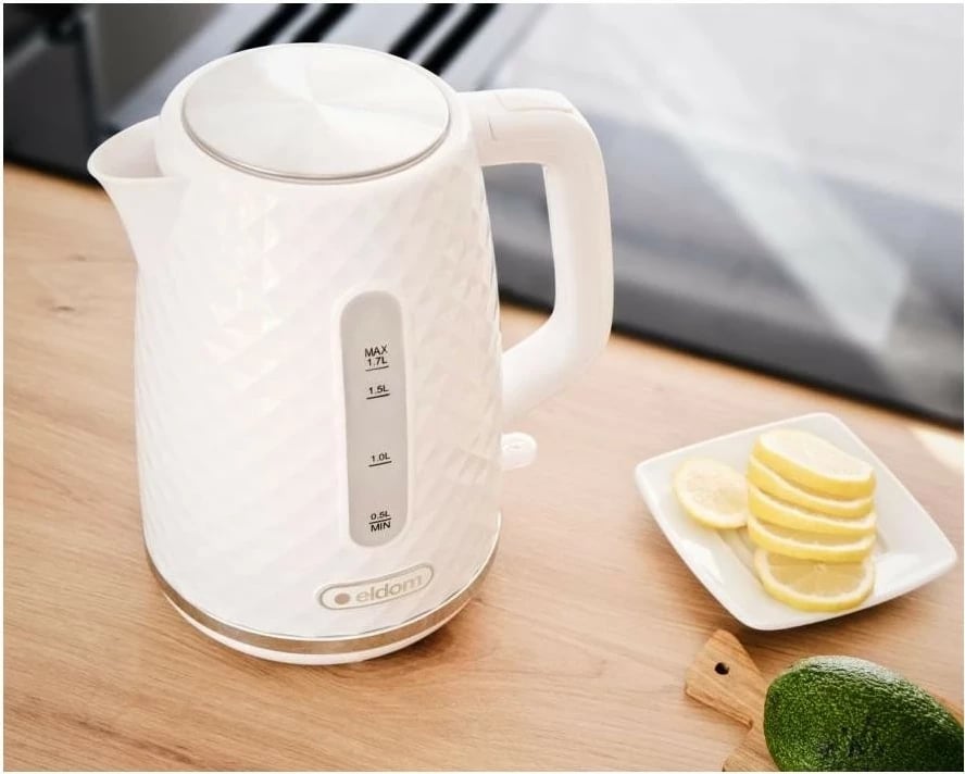 Çajnik elektrik Eldom C280B Elli, 1.7L, 2200W, bardhë