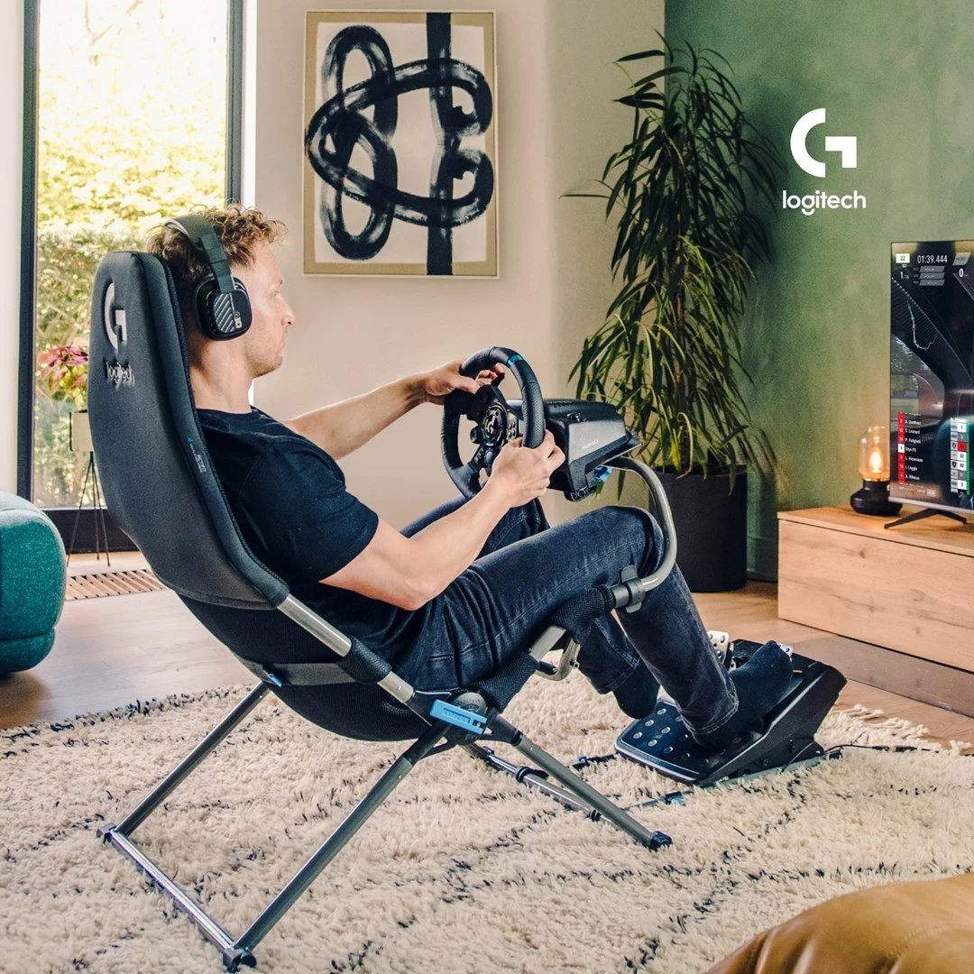 Karrige gaming Playseat Challenge X Logitech G Edition, ngjyrë e zezë dhe gri