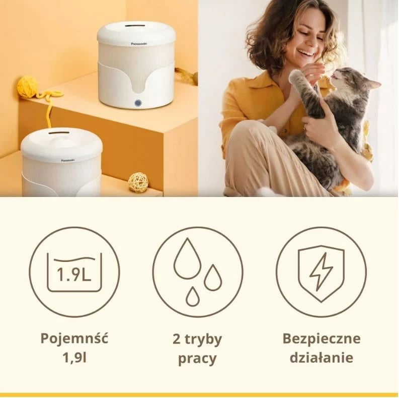 Ujëmbledhës automatik për mace Panasonic CP-JNW01CW, Plastikë, Bardhë