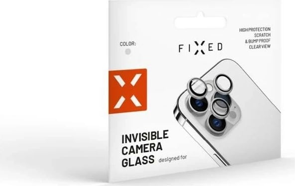 Xham kamere Fixed për Apple iPhone 15 Pro/15 Pro Max, argjendtë