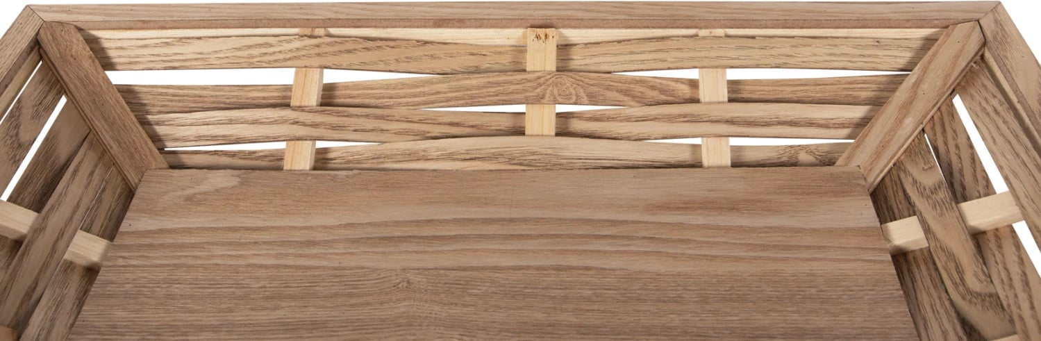 Tabaka shërbimi drejtkëndore, FH4228, dru bredhi dhe MDF, 51x32x5.5H cm