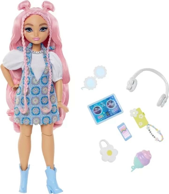 Kukull Barbie Dream Besties Daisy Jean me aksesorë muzikorë, Mattel, JDD74