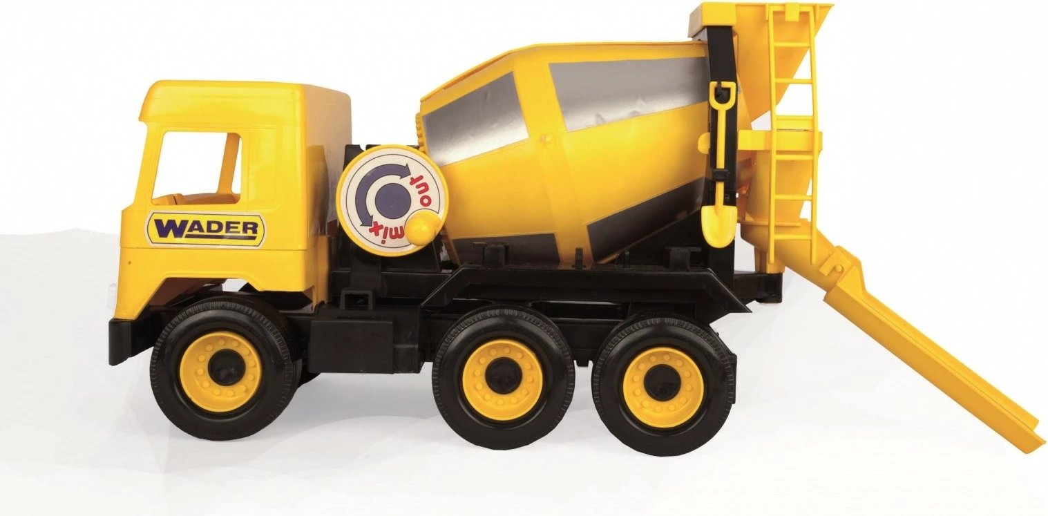 Kamion lodër Wader Middle Truck, mikser betoni, 38 cm, i verdhë/zi, në kuti