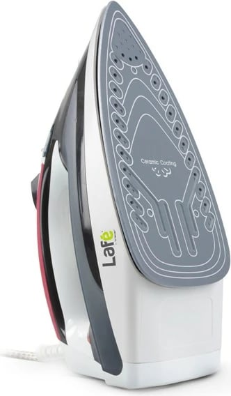 Hekur me avull Lafe LAF02b, 2200W, Qeramik, Zi/Kuq