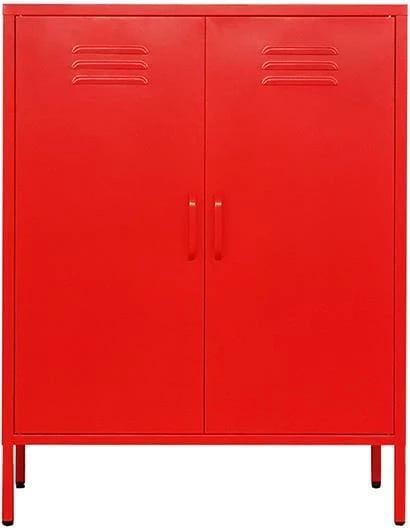 Dollap metalik Nextdeco, i kuq, H102x80x40cm