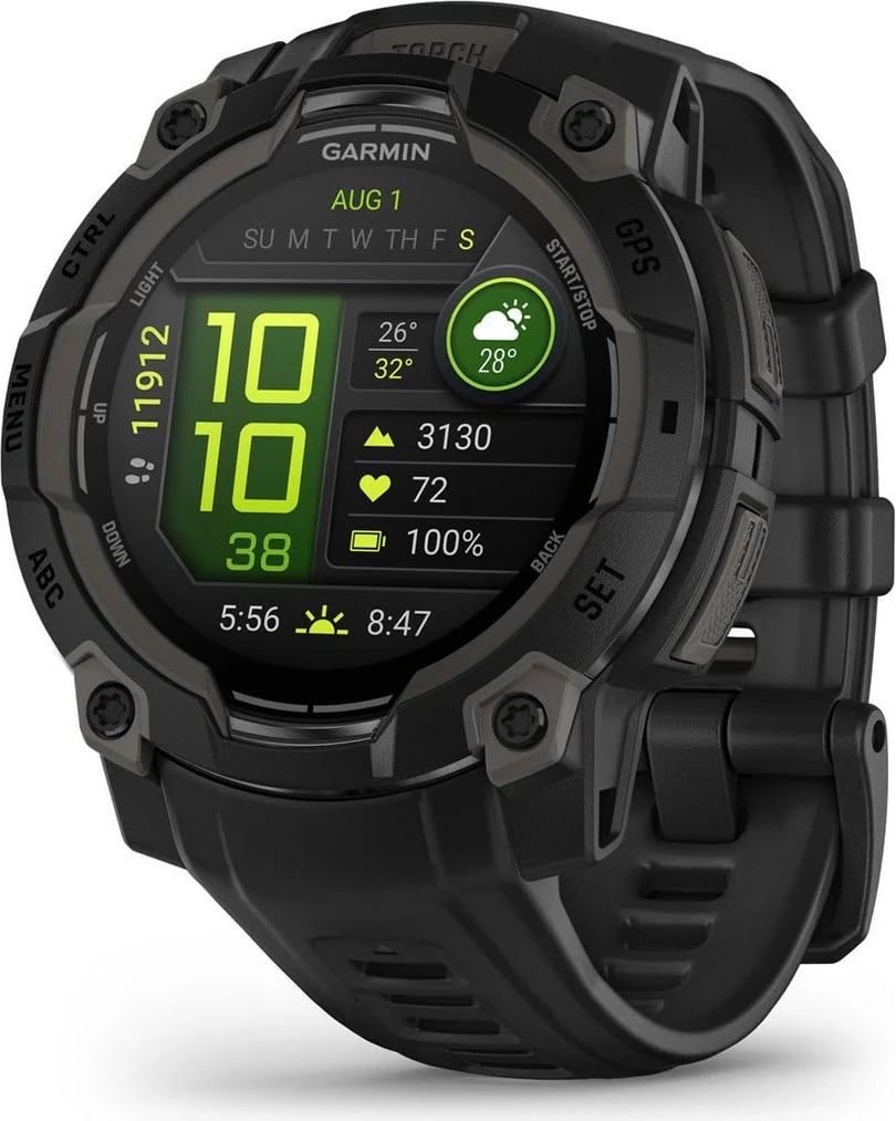 Smartwatch Garmin Instinct 3 AMOLED, 4 GB, GPS, e zezë