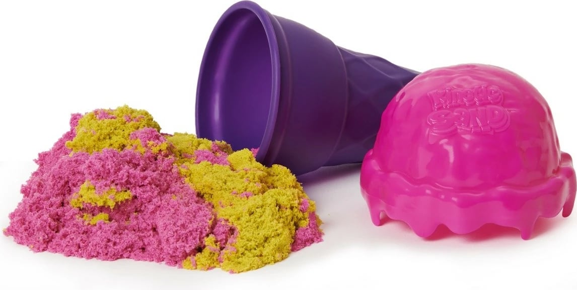 Rërë kinetike Spin Master Kinetic Sand Ice Cream Container, 113g, shumëngjyrëshe