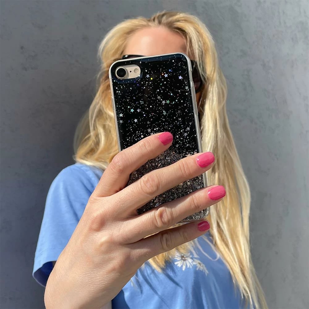 Mbështjellës Wozinsky Star Glitter Shining për Samsung Galaxy A42 5G, Transparent, Silver