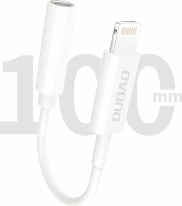 Adapter audio Dudao L16i, Lightning në 3.5 mm, i bardhë