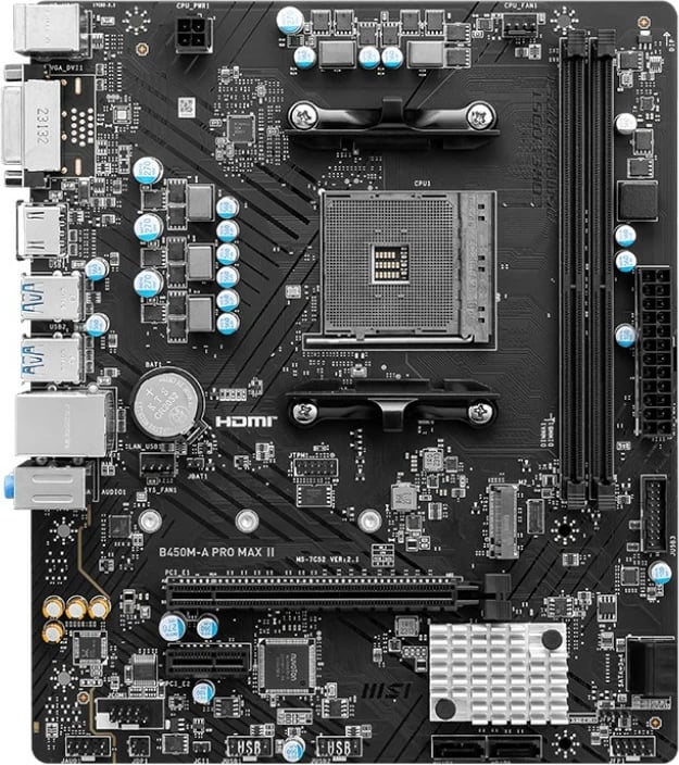 Pllakë amë MSI B450M-A PRO MAX II, Socket AM4, micro ATX