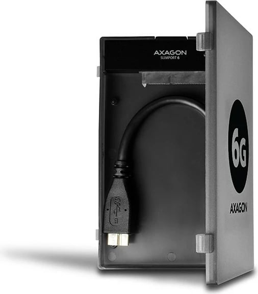 Kasë AXAGON ADSA-1S6 me adapter USB 3.0 - SATA 6G për SSD/HDD 2.5" me kuti mbrojtëse
