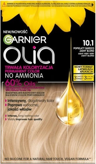 Ngjyrë për flokë për femra Garnier Olia 10.1 Light Ash Blonde