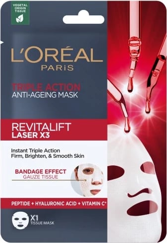 Maskë për fytyrë për femra L'Oreal Paris Revitalift Laser X3, 28g