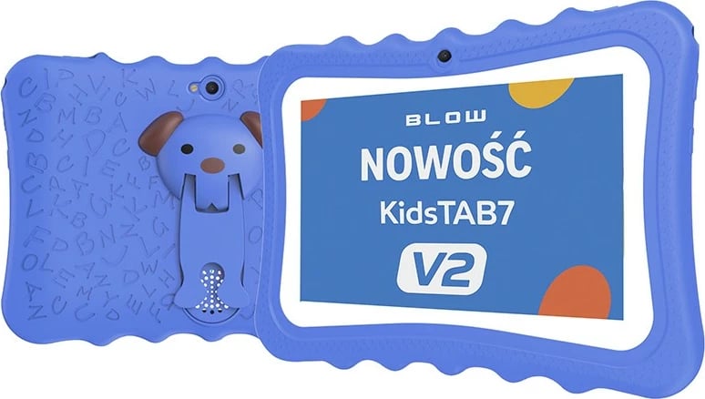 Tablet BLOW KidsTAB7 V2, 7", 4/32GB, Android 14, Kaltër, me mbështjellës për fëmijë