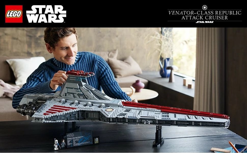 Set ndërtimi LEGO Star Wars Venator-Class Republic Attack Cruiser, 5374 pjesë, plastikë, shumëngjyrësh