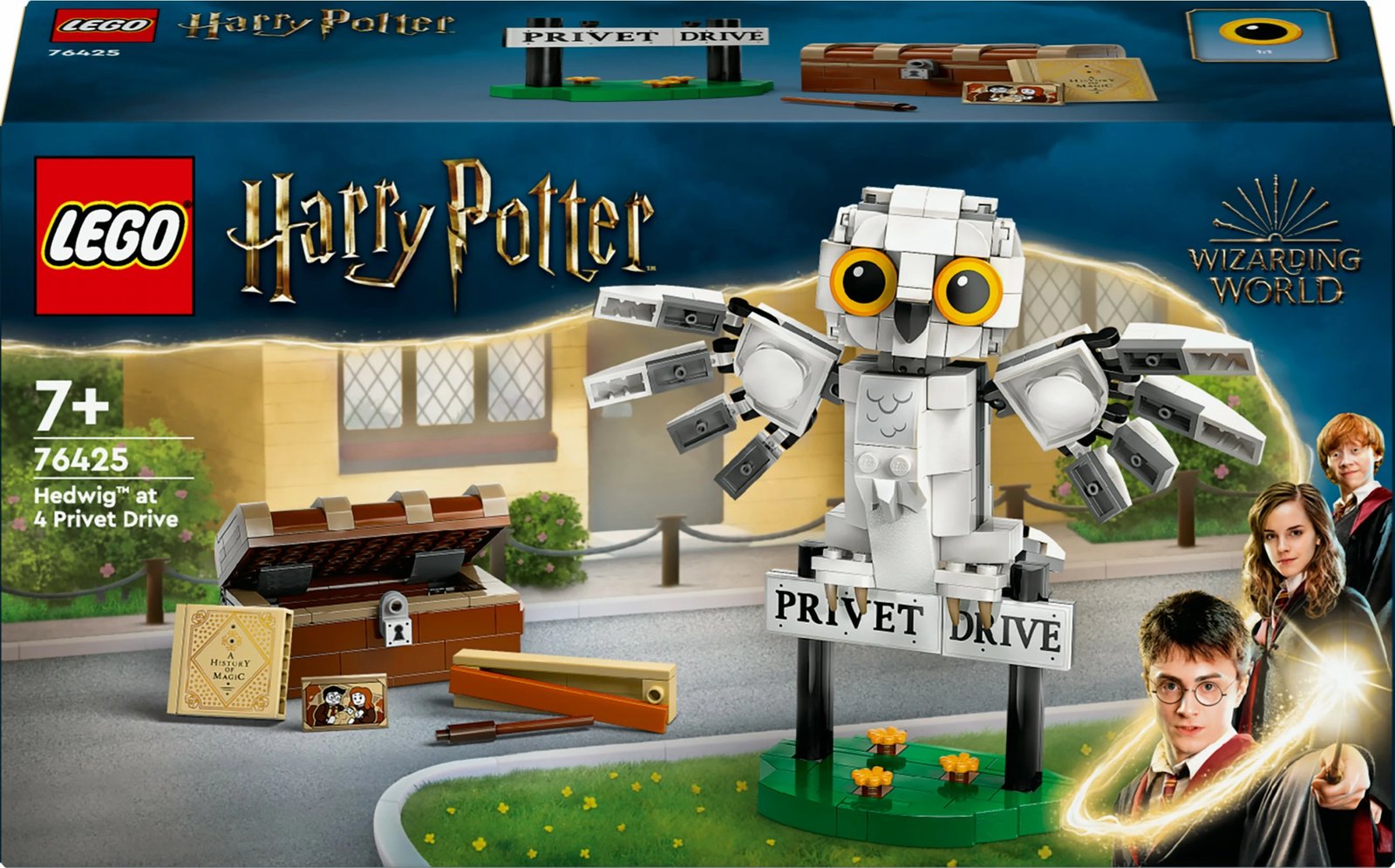 Set ndërtimi LEGO Harry Potter Hedwig 76425, 337 pjesë, multikolor