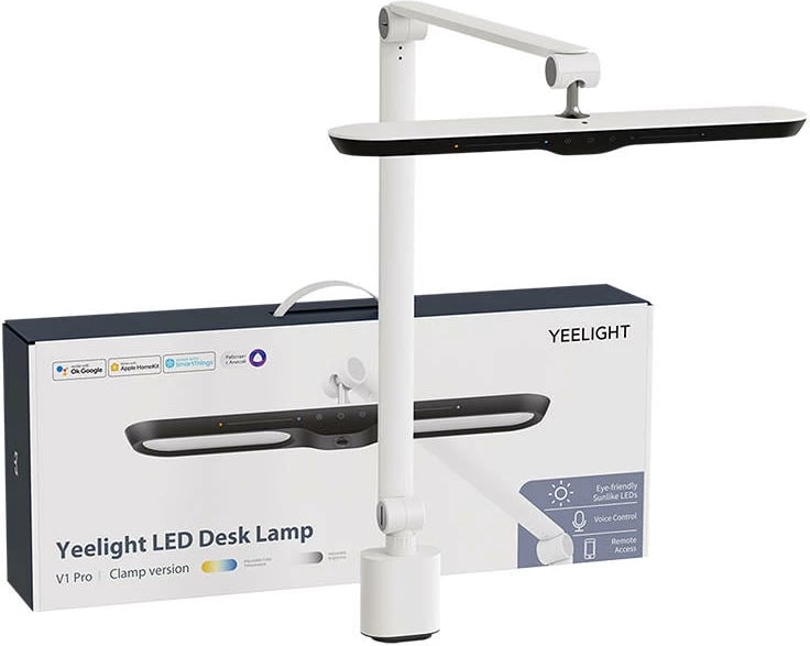 Llambë tavoline Yeelight V1 Pro me LED, me kapëse, e bardhë