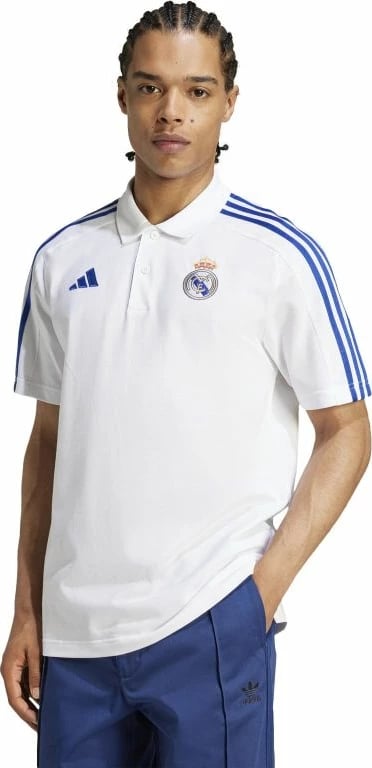 Maicë polo për meshkuj adidas Real Madrid, e bardhë Maicë polo për meshkuj adidas Real Madrid, e bardhë