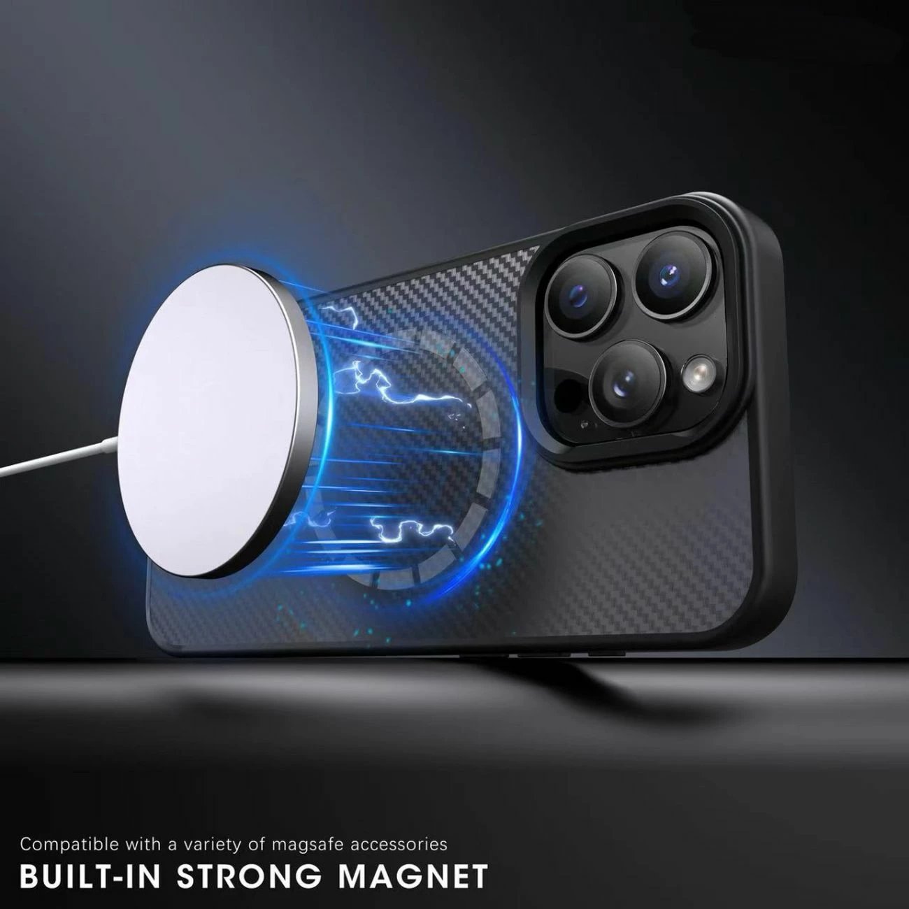 Mbështjellës Wozinsky Carbon Fiber me MagSafe për Samsung Galaxy S25+, Kafe