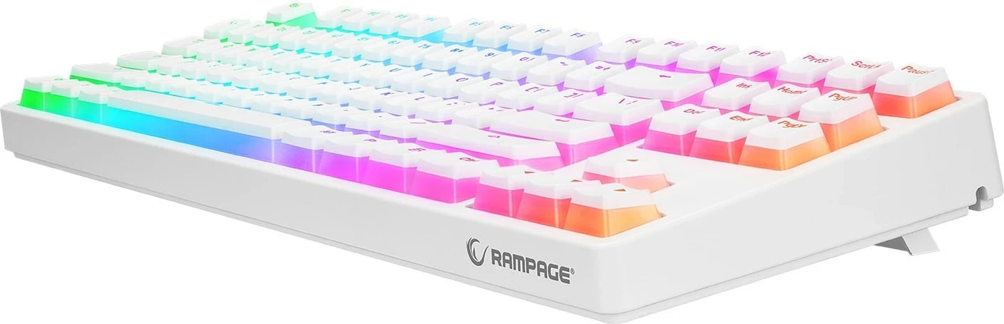 Tastierë mekanike Rampage TKL GHOST, Huano Red Switch, RGB, e bardhë