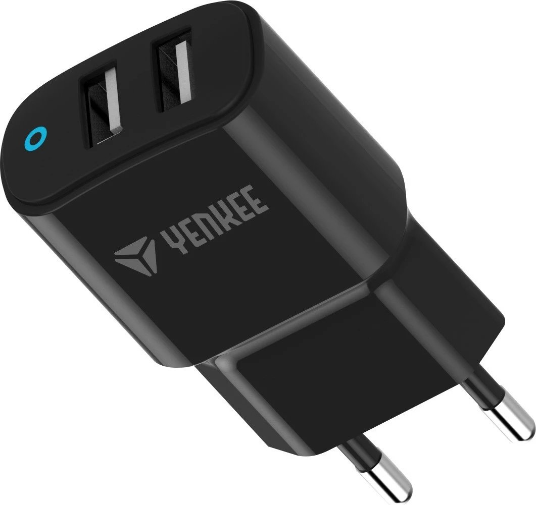 Karikues muri YENKEE YAC 2024BK, 2x USB A, 12W, 2.4A, i zi