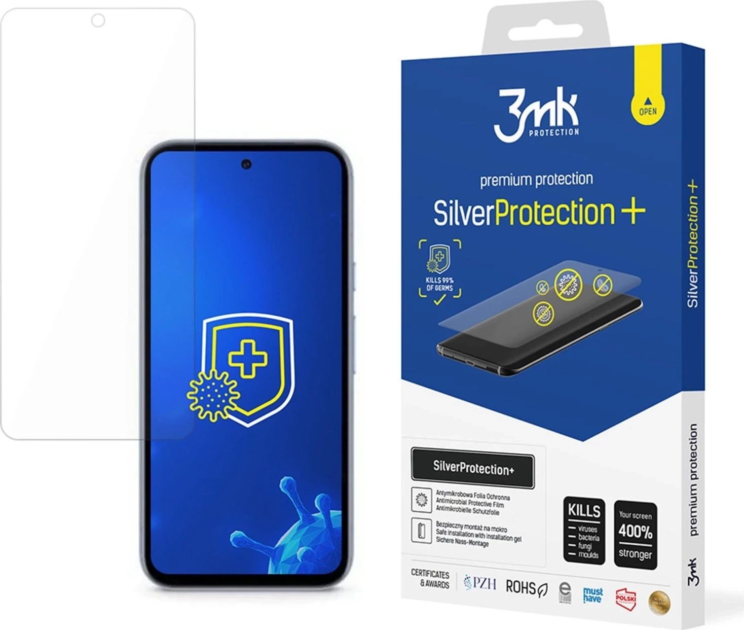 Mbështjellës 3MK SilverProtection+, Google Pixel 8A 5G, transparent