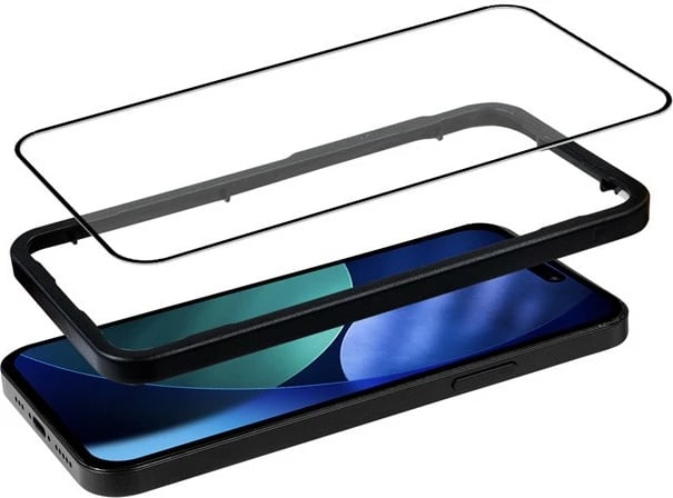 Qelq i kalitur mbrojtës, CRONG 3D Armour Glass, për iPhone 17 Pro Max, Edge-to-Edge 2.5D, 0.33mm, 92% transparencë, me kornizë instalimi