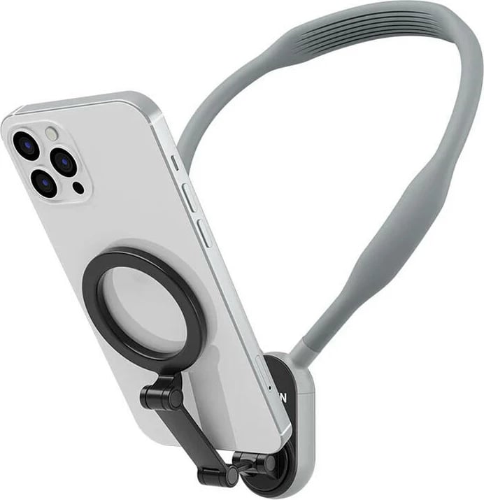Mbajtës magnetik për qafë Telesin MNM-002 për iPhone 12-16, Gri