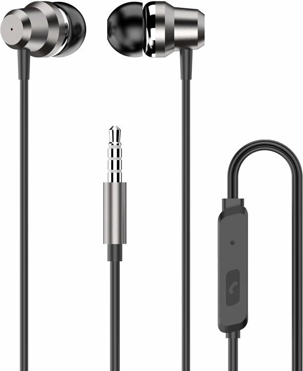 Kufje in-ear Dudao X10 Pro, me mikrofon dhe telekomandë, 1.2m, Argjend