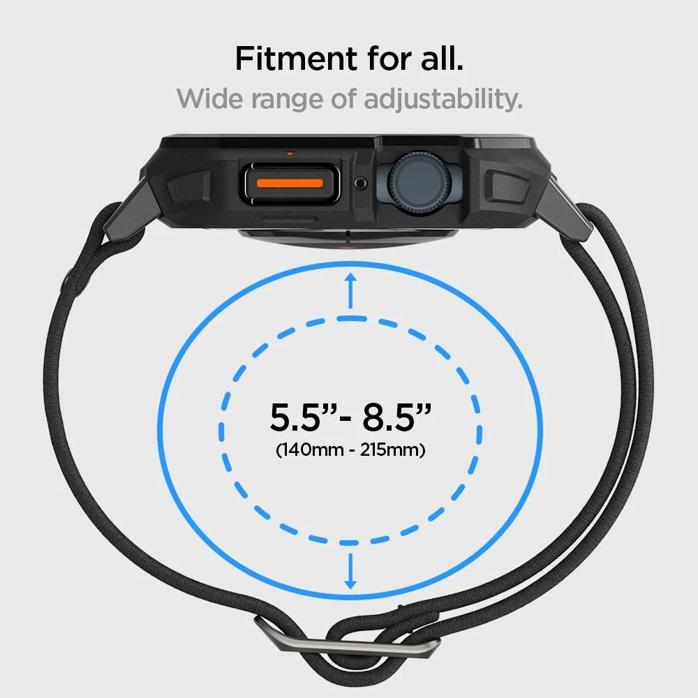 Mbështjellës Spigen Lite Fit Pro me rrip për Apple Watch 4/5/6/7/8/9/SE 44/45mm, e zezë