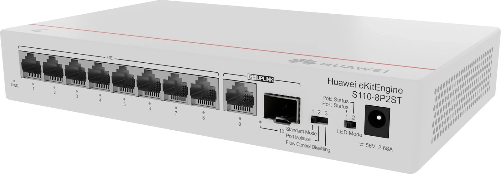 Switch Huawei eKit CloudEngine S110-8P2ST, PoE, Gri