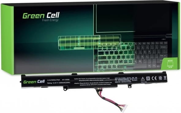 Bateri Green Cell AS77 për notebook, e zezë