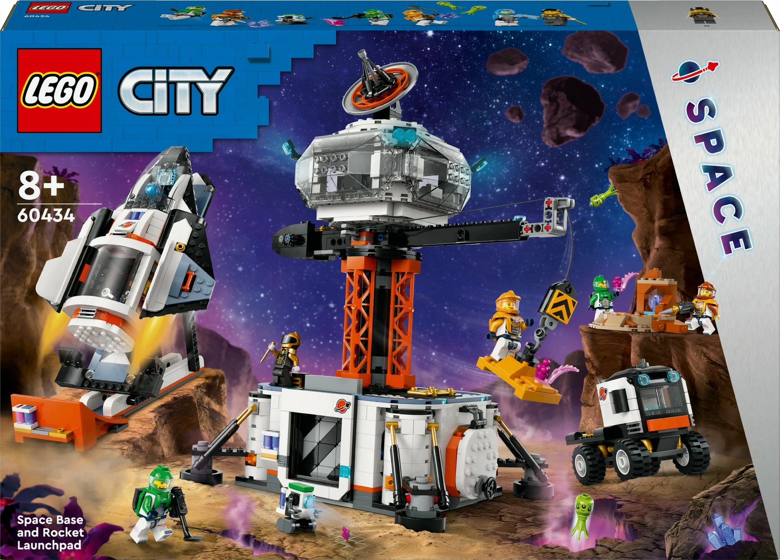 Set ndërtimi LEGO City Space Base and Rocket Launchpad 1422 pjesë, shumëngjyrësh