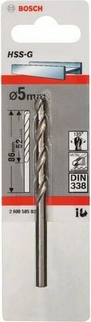 Bosch spiral metalike, 5 mm, 86 mm