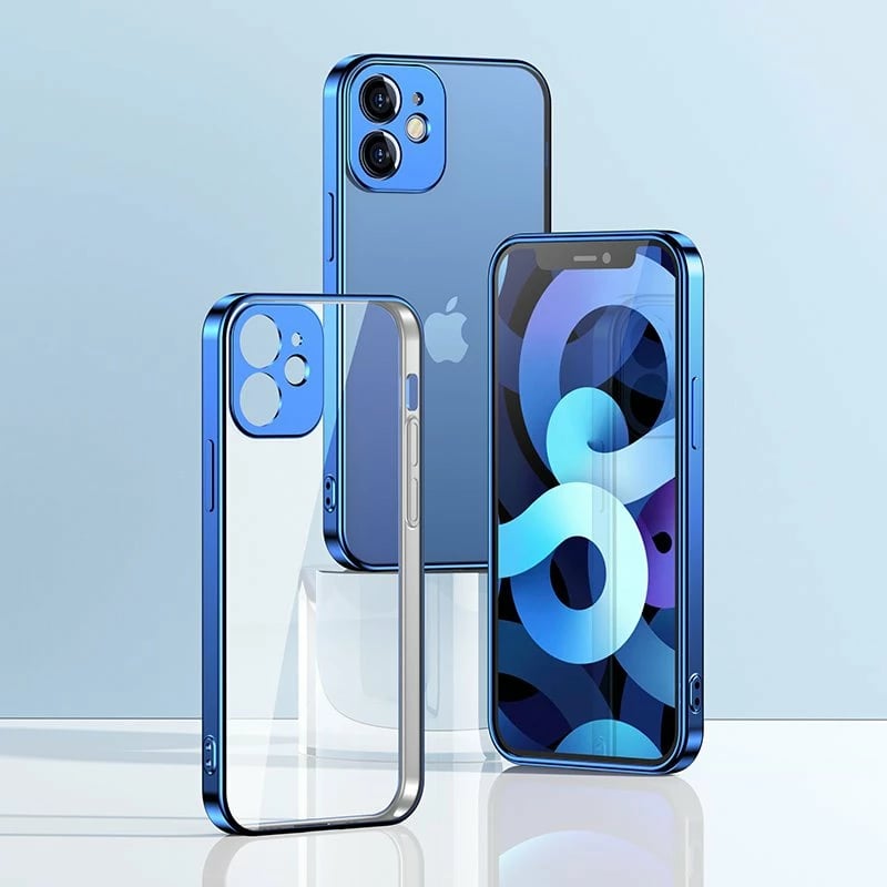 Mbështjellës Joyroom New Beauty Series JR-BP743 për iPhone 12 Pro, i hollë, kornizë metalike, i zi