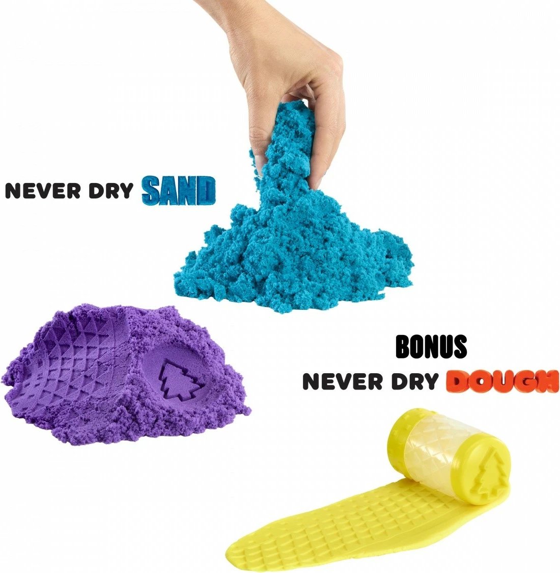 Set rërë kinetike MGA Wonder Factory Never Dry 544913-EUC/553328 vjollcë/turkeze