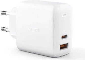 Karikues muri AUKEY PA-B3 Omnia GaN, 65W, 2xUSB (USB-A + USB-C), Bardhë