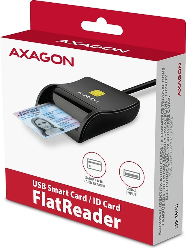 Lexues kartelash AXAGON CRE-SM3N me USB, 1.3m, i zi