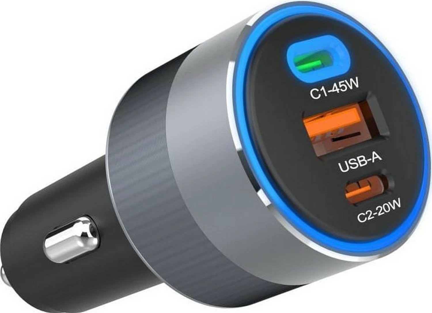Karikues veture Forcell F-ENERGY Alu, 2x USB-C + USB-A, PD QC4.0 SFC2.0, 65W, hiri